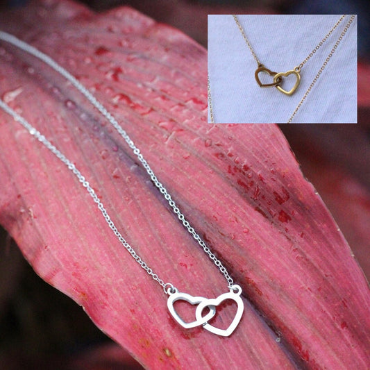 Two Hearts Interlocked Necklace