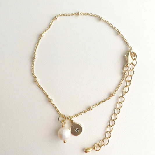 custom pearl charm bracelet