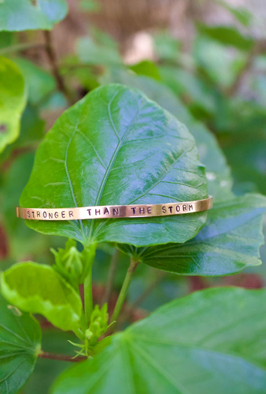 Stronger than the storm Cuff Bracelet
