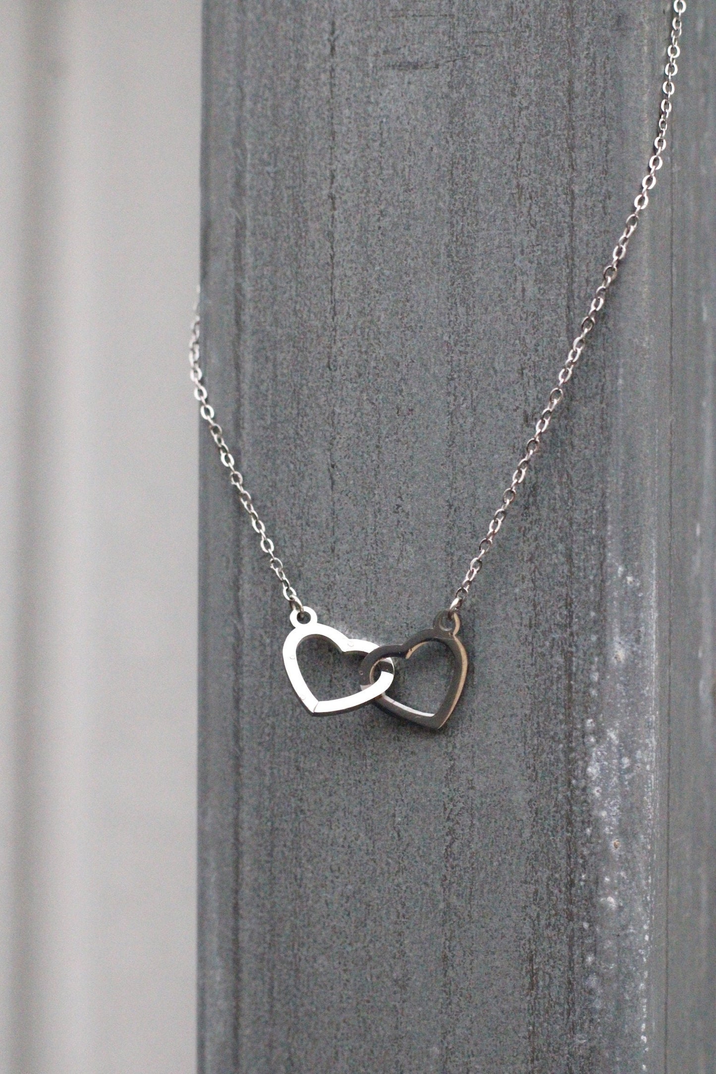 Two Hearts Interlocked Necklace