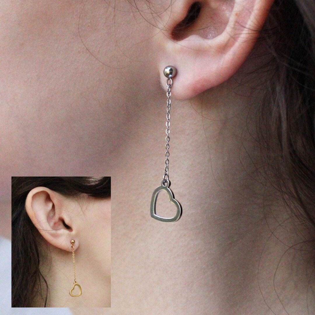 Dangle Heart Earrings